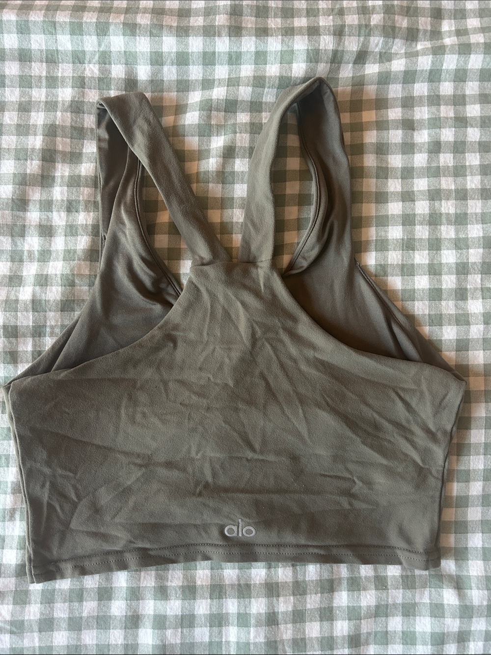 ALO Yoga Olive Green Sports Bra